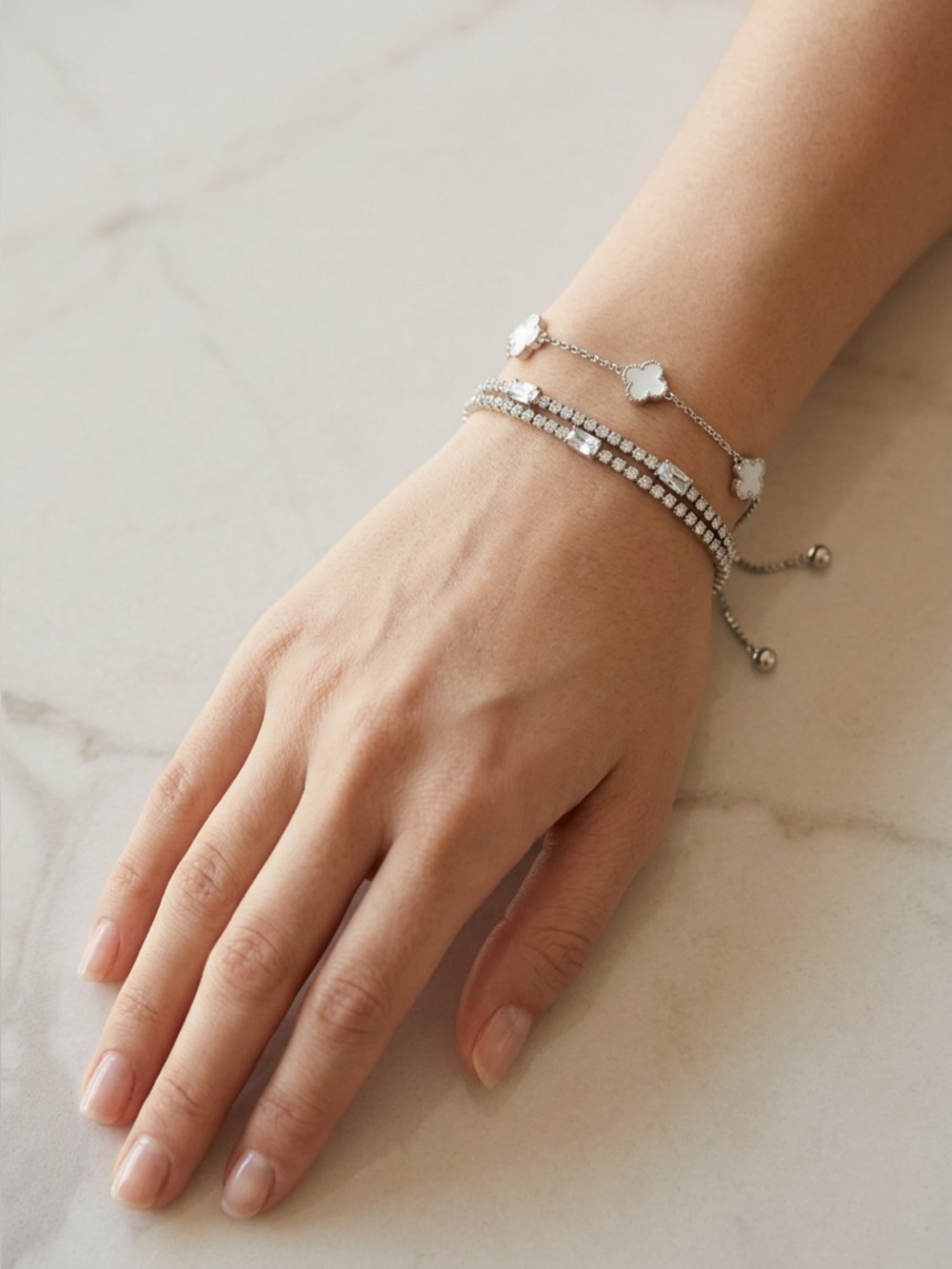 807. Eyecandy double adjustable bracelets